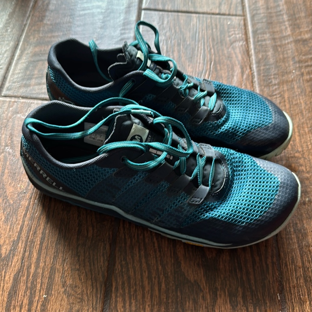 Merrell Trail Glove 5 Women's Size 9 Vibram Barefoot Running Shoes Teal Blue